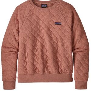 Patagonia Women's Women's Organic Cotton Quilt Crew - peachy/rust color